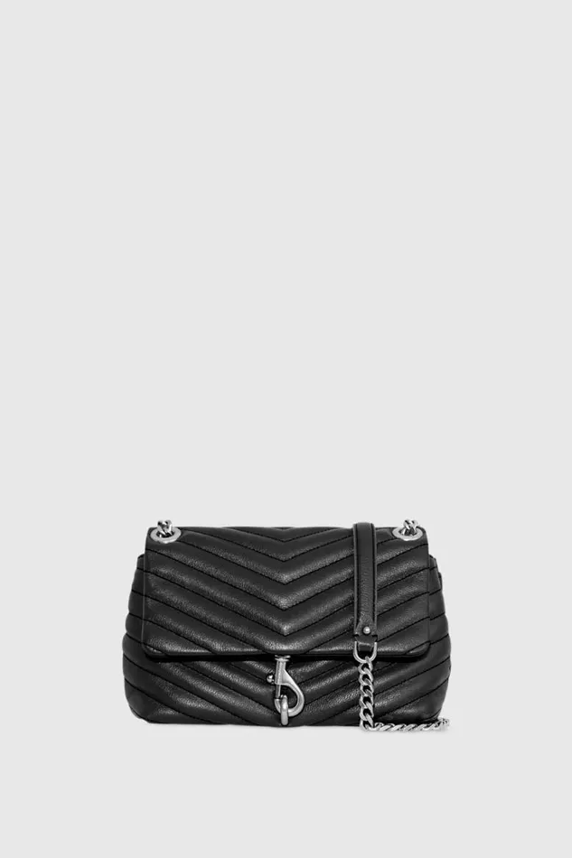 Rebecca Minkoff Crossbody Bags Edie Crossbody Blacksilver 8211 Handbags