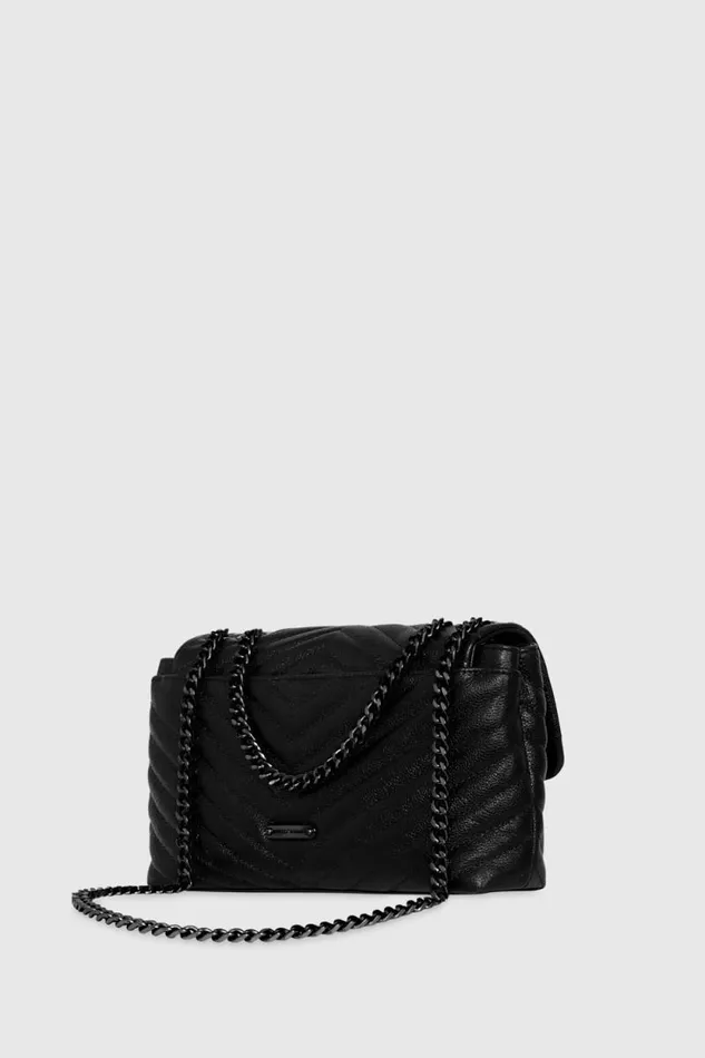 Rebecca Minkoff Crossbody Bags Edie Medium Crossbody Blackblack Shellac 8211 Handbags