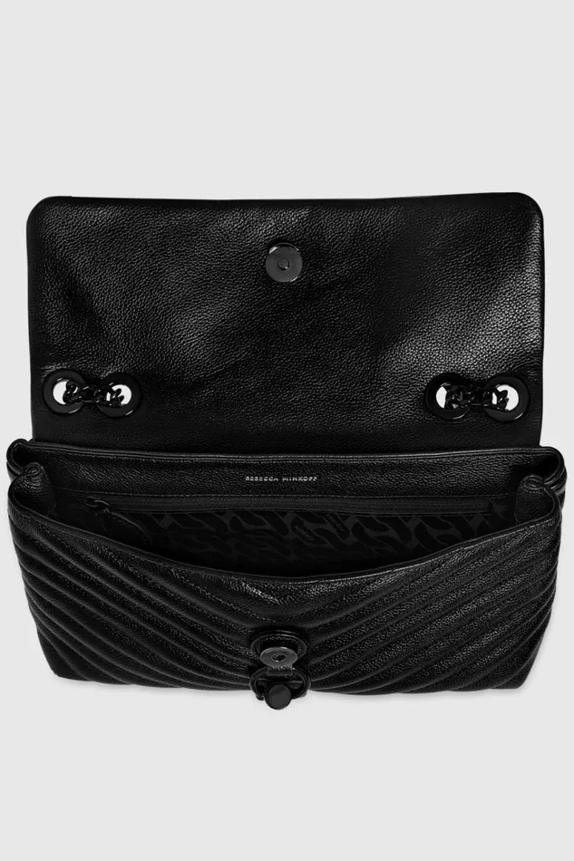 Rebecca Minkoff Crossbody Bags Edie Medium Crossbody Blackblack Shellac 8211 Handbags