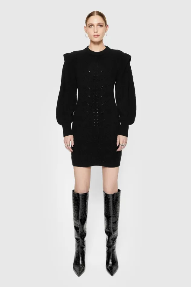 Rebecca Minkoff Dresses Daisy Cable Mini Sweater Dress True Black 8211 Clothing Rebecca Minkoff Dresses Daisy Cable Mini Sweater Dress True Black 8211 Clothing