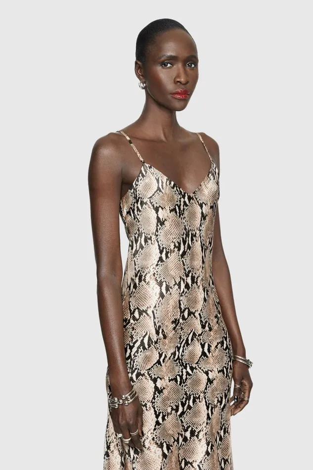 Rebecca Minkoff Dresses Verona Slip Dress Natural Python 8211 Clothing