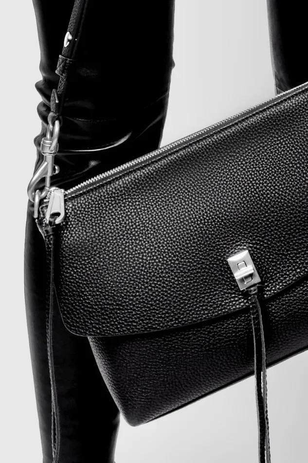 Rebecca Minkoff Shoulder Bags Darren Top Zip Shoulder Bag Blackblack Shellac 8211 Handbags