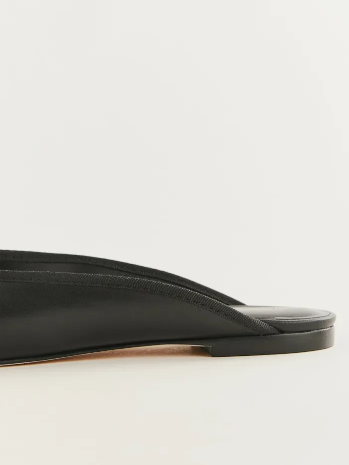 Reformation Ballet Flats Megan Flat Mule Black Leather 8211 Women Reformation Ballet Flats Megan Flat Mule Black Leather 8211 Women