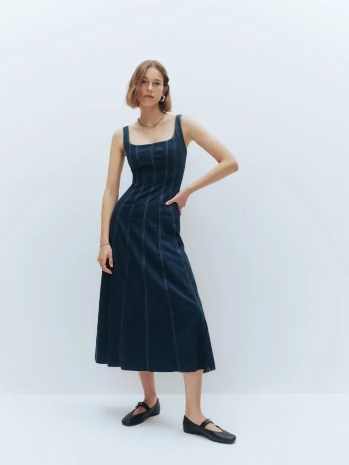 Reformation Dresses Amory Denim Midi Dress Caspian 8211 Women Reformation Dresses Amory Denim Midi Dress Caspian 8211 Women