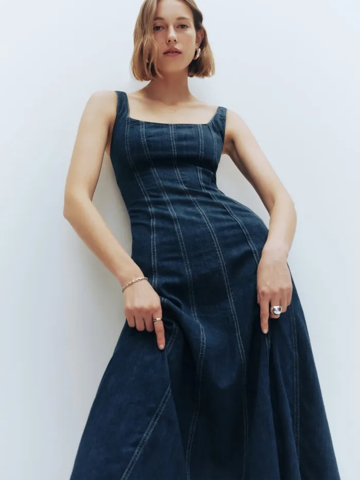 Reformation Dresses Amory Denim Midi Dress Caspian 8211 Women Reformation Dresses Amory Denim Midi Dress Caspian 8211 Women