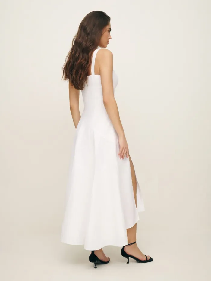 Reformation Dresses Bekki Linen Dress White 8211 Women Reformation Dresses Bekki Linen Dress White 8211 Women