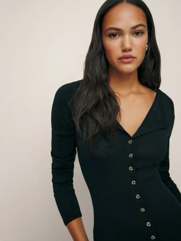 Reformation Dresses Cameran Regenerative Merino Sweater Dress Black 8211 Women Reformation Dresses Cameran Regenerative Merino Sweater Dress Black 8211 Women