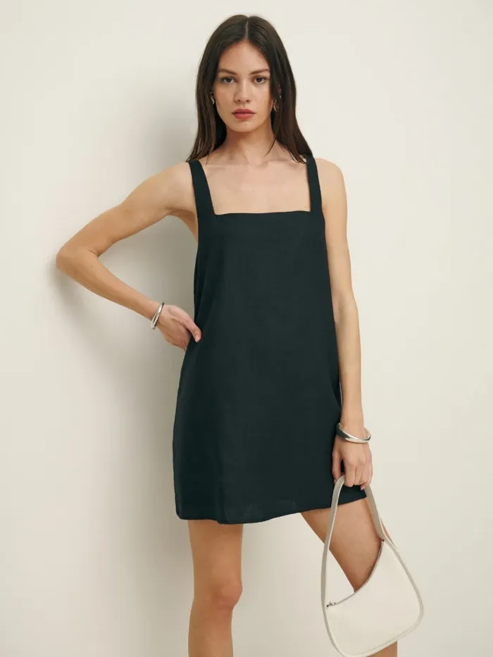 Reformation Dresses Cami Linen Dress Black 8211 Women