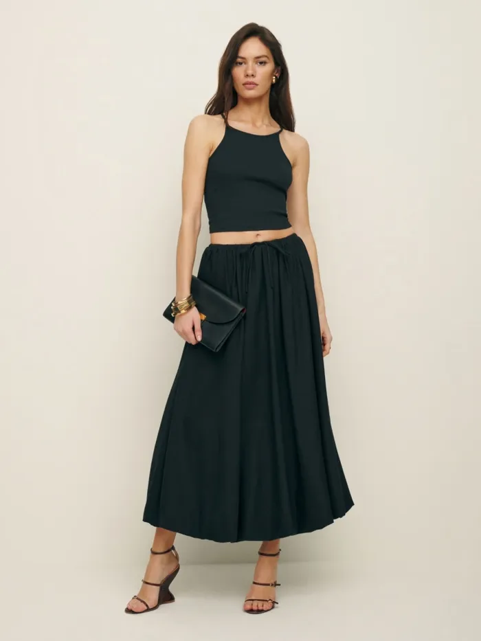 Reformation Dresses Cassandra Two Piece Black 8211 Women