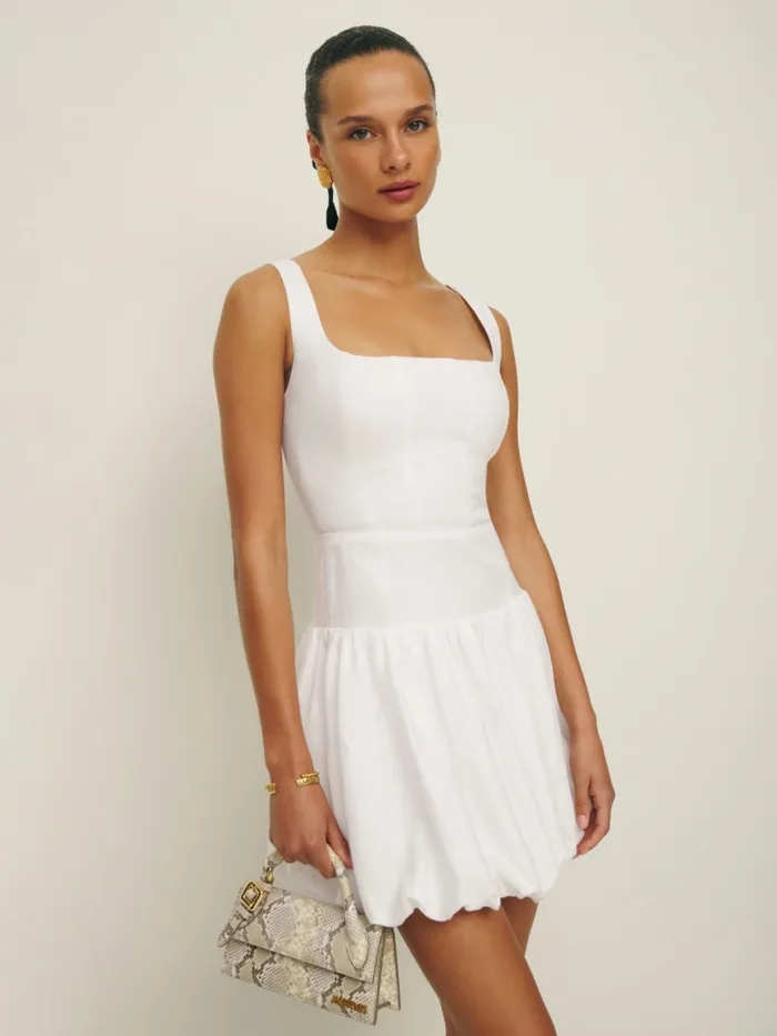 Reformation Dresses Delia Linen Dress White 8211 Women Reformation Dresses Delia Linen Dress White 8211 Women