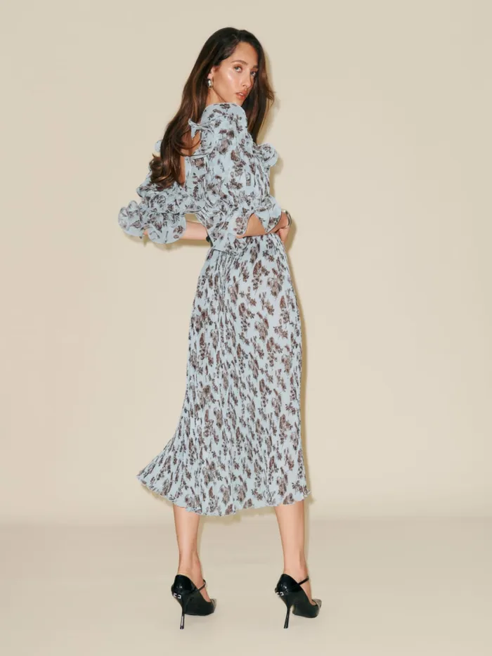 Reformation Dresses Fann Dress Powder Tossed Lily 8211 Women Reformation Dresses Fann Dress Powder Tossed Lily 8211 Women