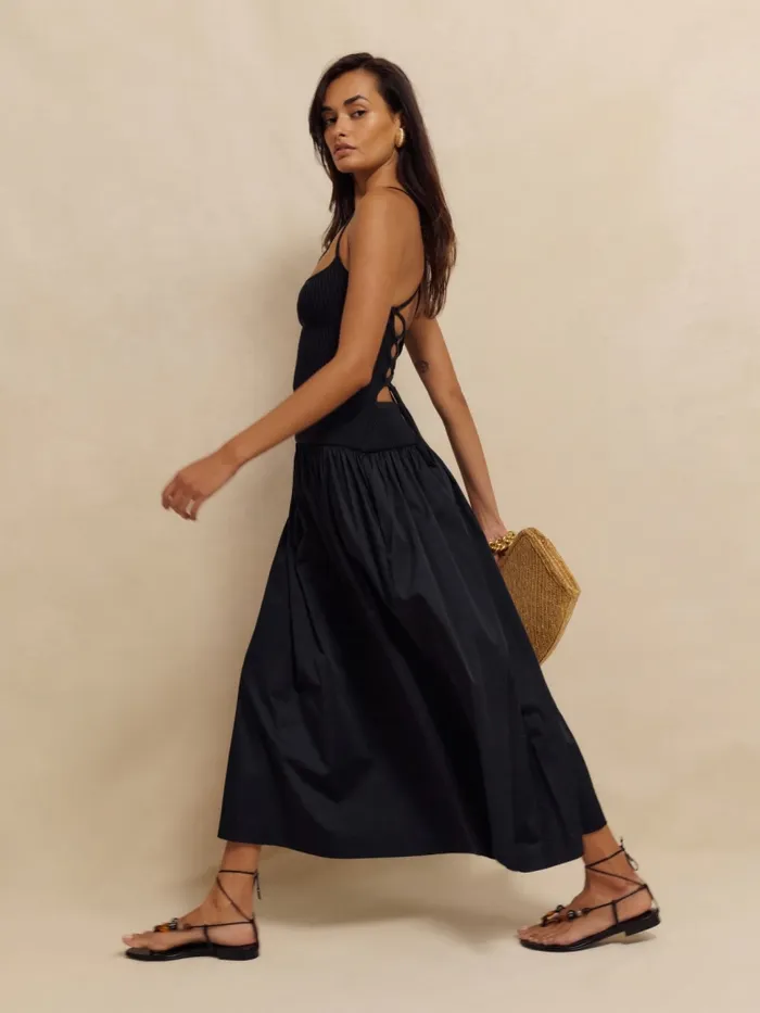 Reformation Dresses Ginny Cotton Sweater Dress Black 8211 Women