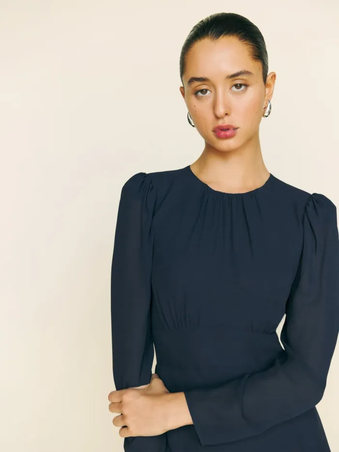 Reformation Dresses Lysander Dress Midnight 8211 Women Reformation Dresses Lysander Dress Midnight 8211 Women