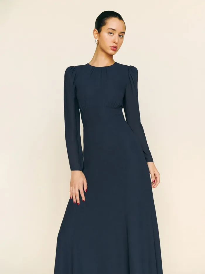 Reformation Dresses Lysander Dress Midnight 8211 Women Reformation Dresses Lysander Dress Midnight 8211 Women