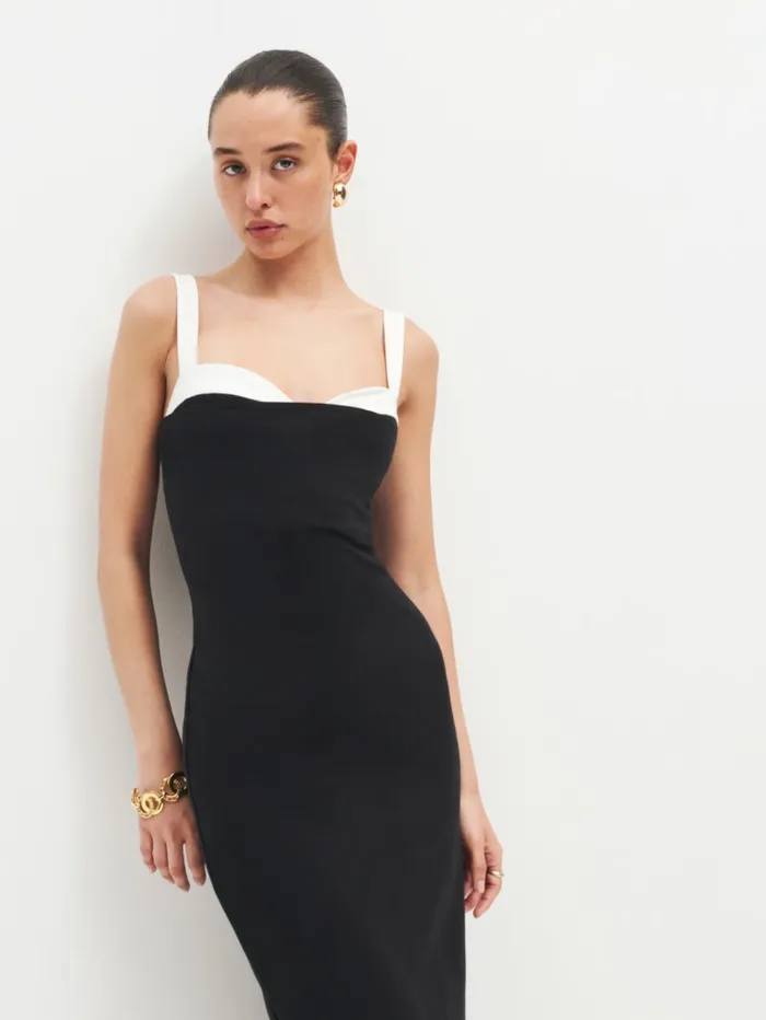 Reformation Dresses Petites Nelle Knit Dress Black 8211 Women Reformation Dresses Petites Nelle Knit Dress Black 8211 Women
