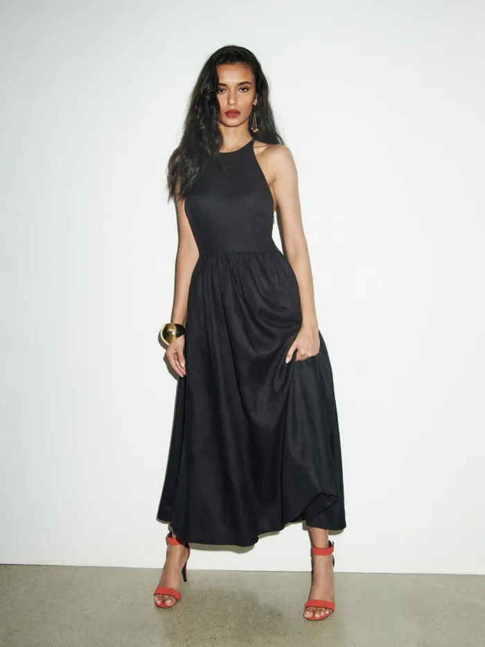 Reformation Dresses Petites Percy Linen Dress Black 8211 Women Reformation Dresses Petites Percy Linen Dress Black 8211 Women