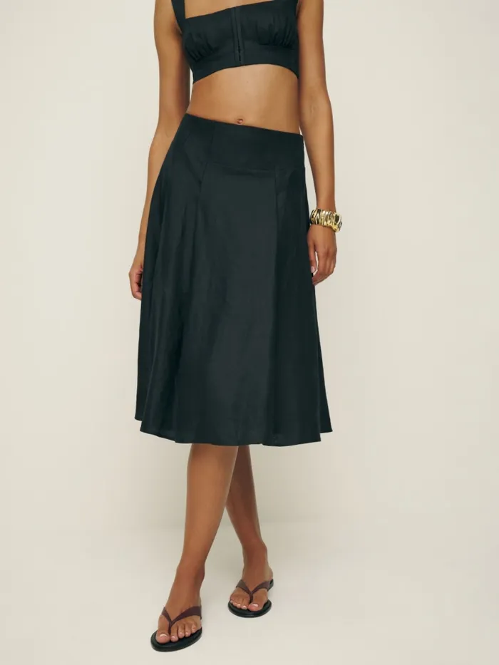 Reformation Dresses Santana Linen Two Piece Black 8211 Women Reformation Dresses Santana Linen Two Piece Black 8211 Women