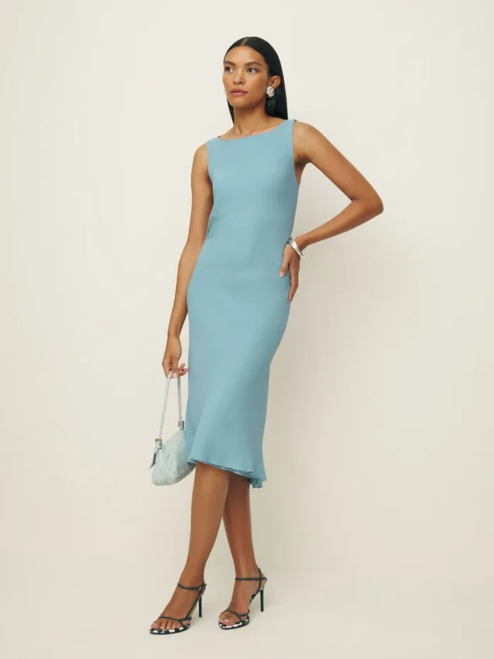 Reformation Dresses Topanga Dress Turquoise 8211 Women Reformation Dresses Topanga Dress Turquoise 8211 Women
