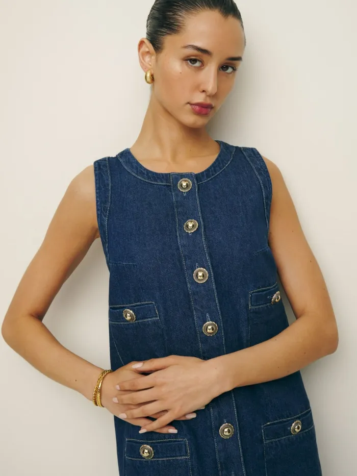 Reformation Dresses Tropez Denim Mini Dress Salinas 8211 Women Reformation Dresses Tropez Denim Mini Dress Salinas 8211 Women
