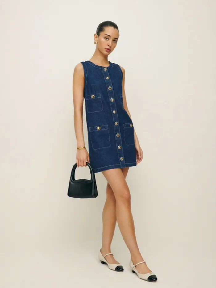 Reformation Dresses Tropez Denim Mini Dress Salinas 8211 Women Reformation Dresses Tropez Denim Mini Dress Salinas 8211 Women