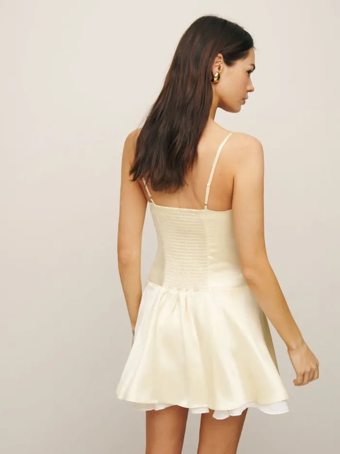 Reformation Dresses Ursula Silk Dress Sugar 8211 Women Reformation Dresses Ursula Silk Dress Sugar 8211 Women