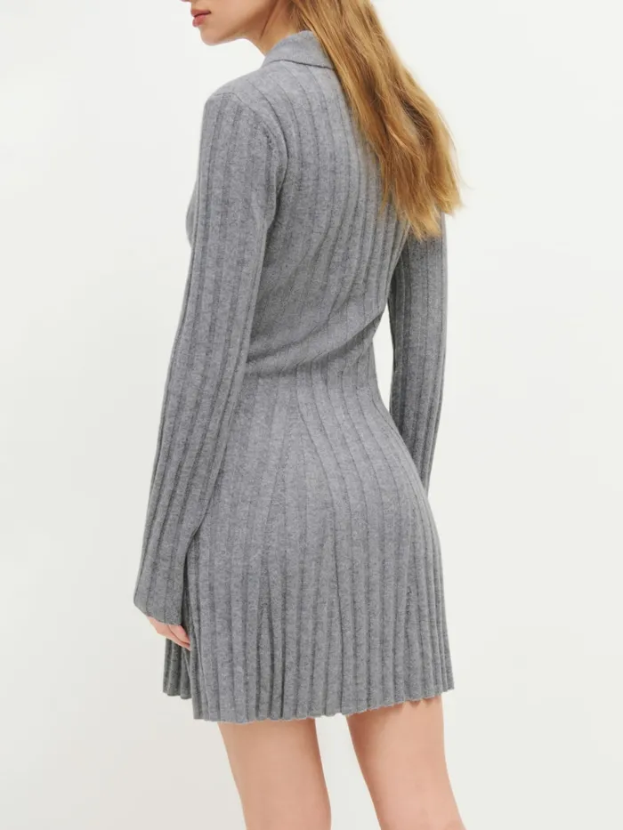 Reformation Dresses Walsh Cashmere Collared Mini Dress Husky 8211 Women