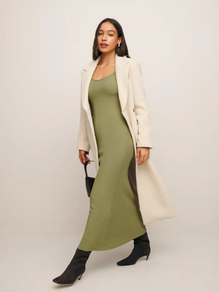 Reformation Dresses Wrenley Knit Dress Olive Oil 8211 Women Reformation Dresses Wrenley Knit Dress Olive Oil 8211 Women