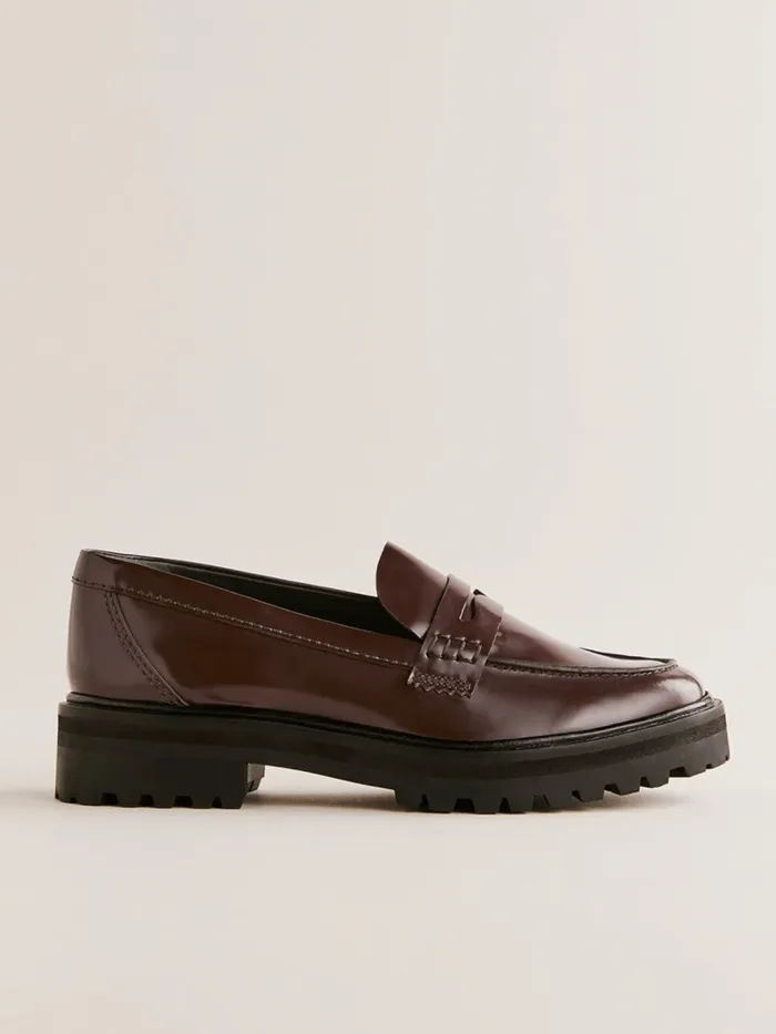 Reformation Flats Agathea Chunky Loafer Espresso Leather 8211 Women Reformation Flats Agathea Chunky Loafer Espresso Leather 8211 Women