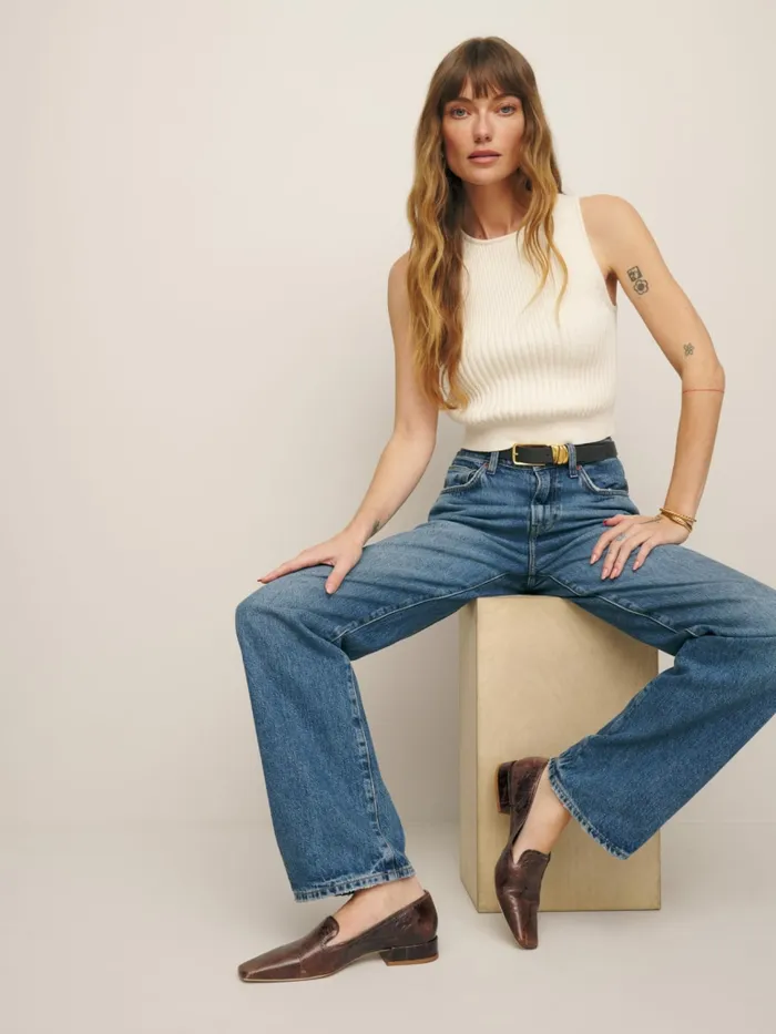 Reformation Flats Tristan Loafer Brandy Brown 8211 Women