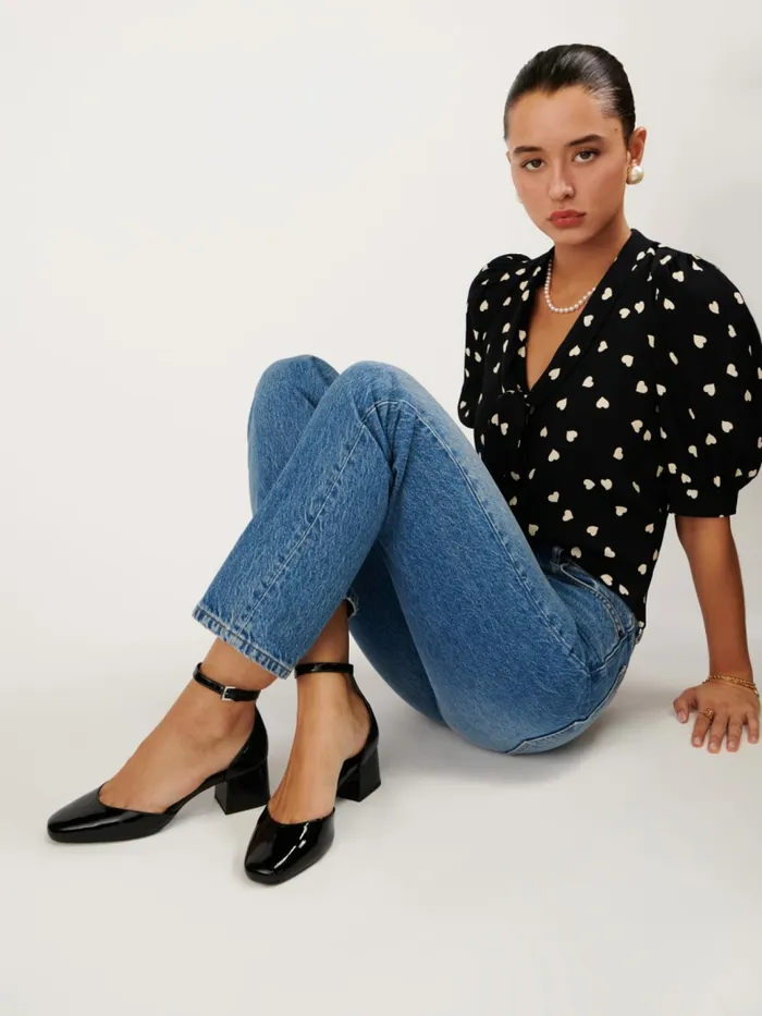 Reformation Heels Mallori Closed Toe Heel Black 8211 Women