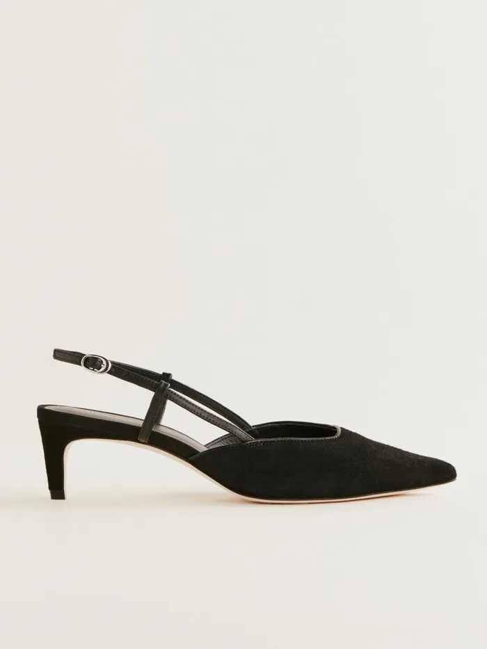 Reformation Heels Wilder Slingback Heel Black Suede 8211 Women Reformation Heels Wilder Slingback Heel Black Suede 8211 Women