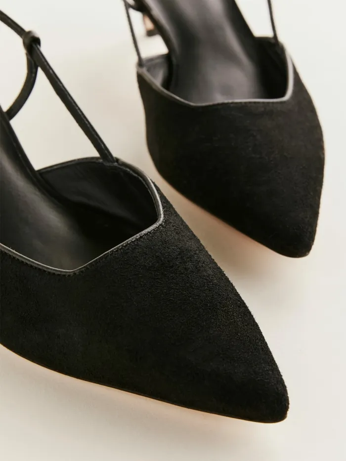 Reformation Heels Wilder Slingback Heel Black Suede 8211 Women Reformation Heels Wilder Slingback Heel Black Suede 8211 Women