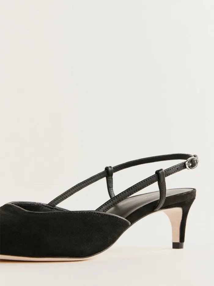 Reformation Heels Wilder Slingback Heel Black Suede 8211 Women Reformation Heels Wilder Slingback Heel Black Suede 8211 Women