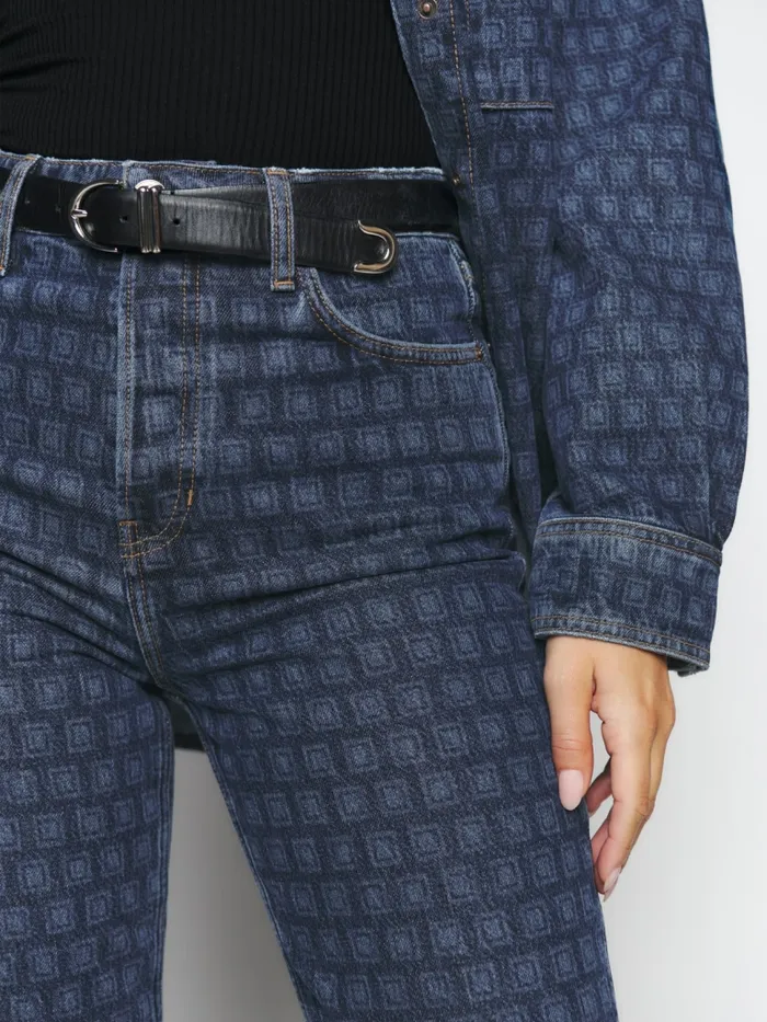 Reformation Jeans Cynthia High Rise Straight Long Jeans Disco 8211 Women