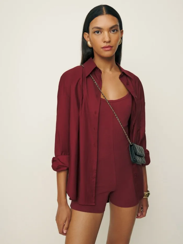 Reformation Jumpsuits Genelle Knit Bodysuit Chianti 8211 Women Reformation Jumpsuits Genelle Knit Bodysuit Chianti 8211 Women