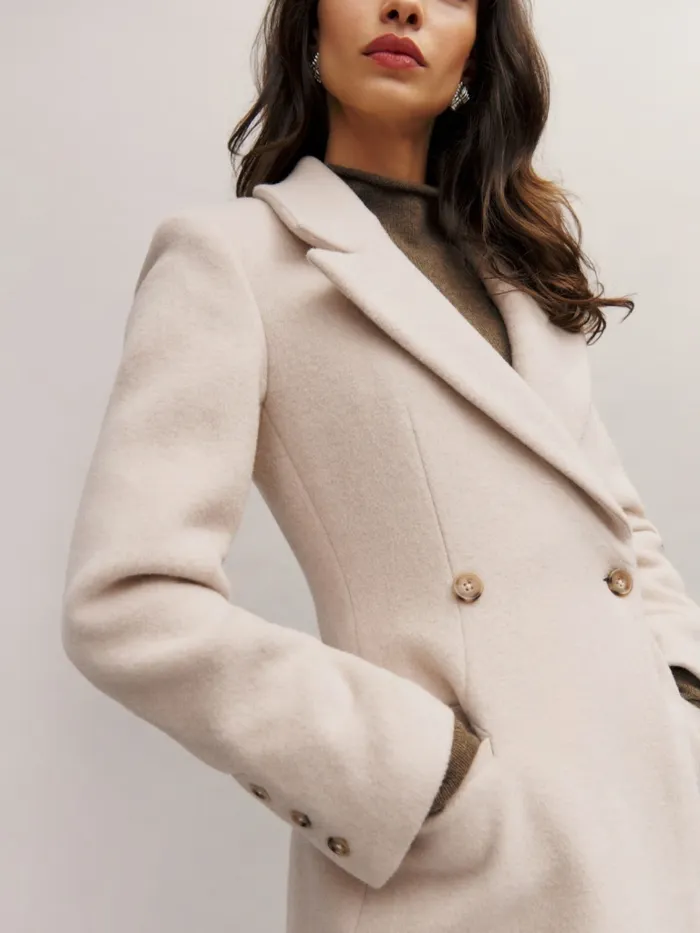 Reformation Outerwear Oscar Nipped Waist Coat Cream 8211 Women Reformation Outerwear Oscar Nipped Waist Coat Cream 8211 Women
