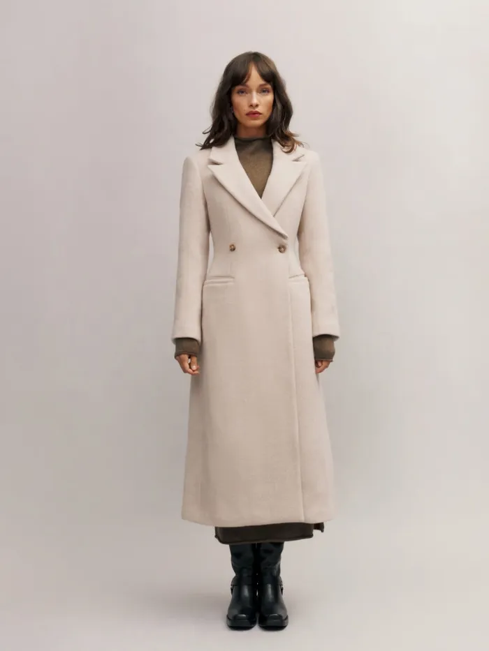 Reformation Outerwear Oscar Nipped Waist Coat Cream 8211 Women Reformation Outerwear Oscar Nipped Waist Coat Cream 8211 Women