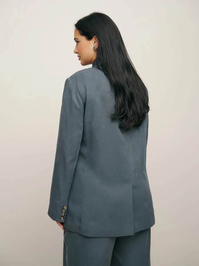 Reformation Outerwear The Classic Relaxed Blazer Es Slate 8211 Women