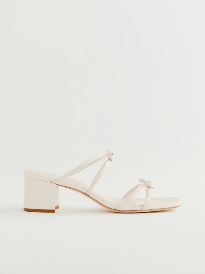 Reformation Sandals Elodie Block Heeled Sandal Pearlized Morning Dew 8211 Women Reformation Sandals Elodie Block Heeled Sandal Pearlized Morning Dew 8211 Women