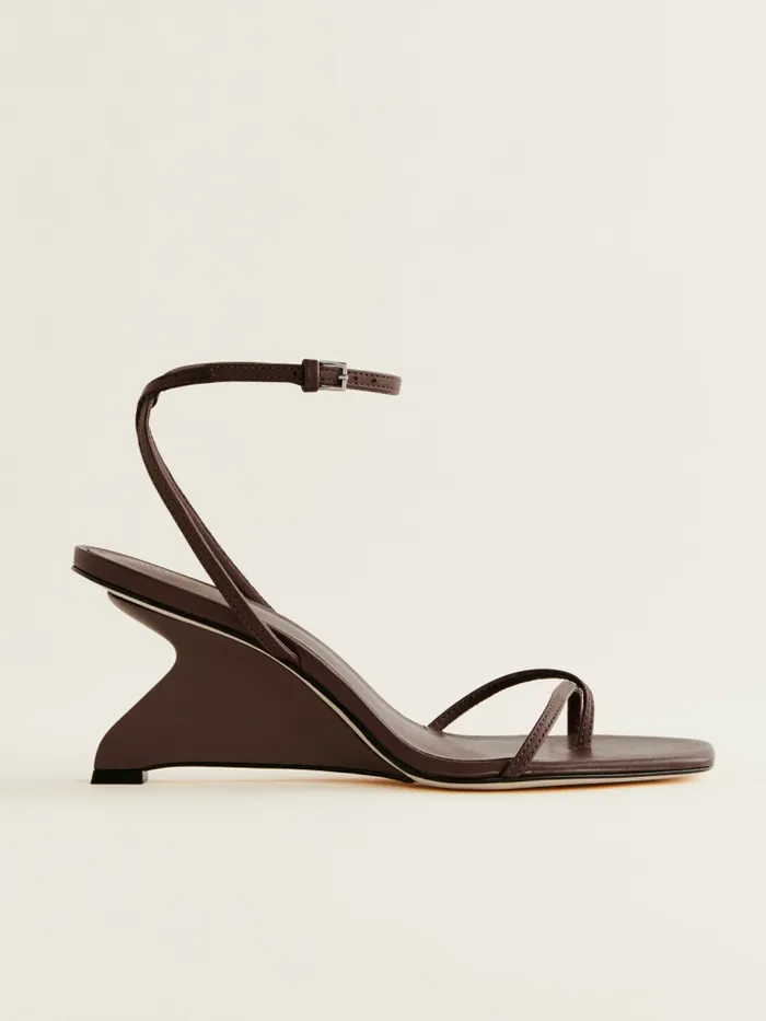 Reformation Sandals Emilia Wedge Sandal Oak Leather 8211 Women Reformation Sandals Emilia Wedge Sandal Oak Leather 8211 Women