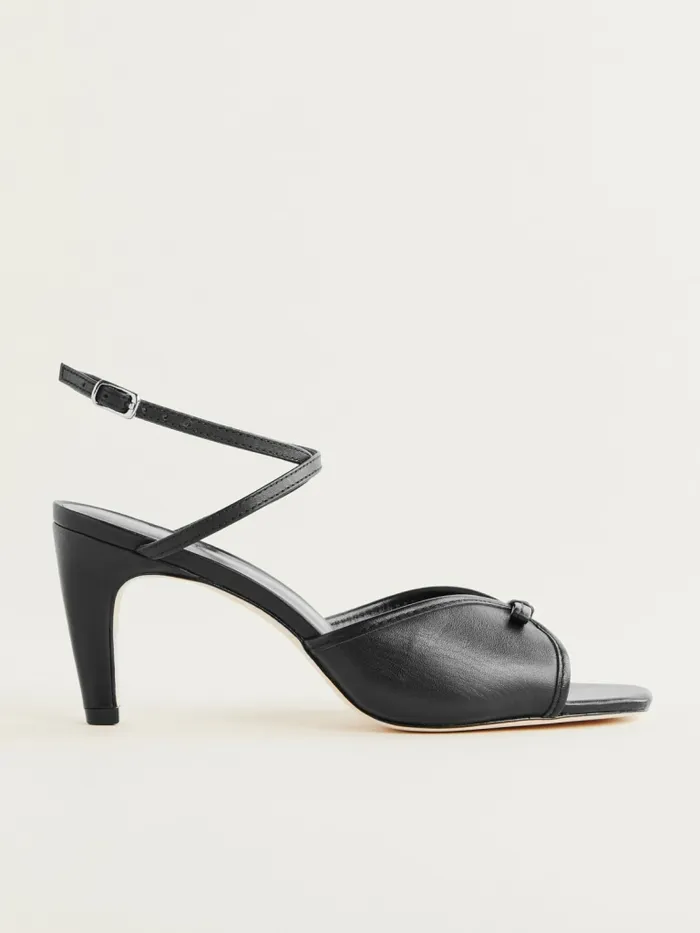 Reformation Sandals Gene Heeled Sandal Black Leather 8211 Women Reformation Sandals Gene Heeled Sandal Black Leather 8211 Women