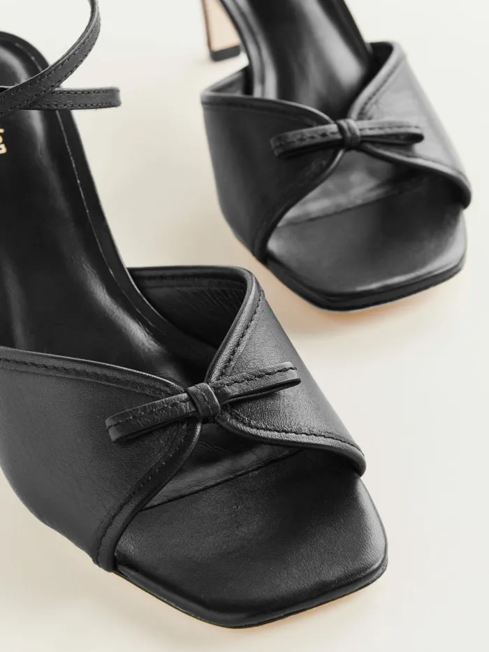 Reformation Sandals Gene Heeled Sandal Black Leather 8211 Women Reformation Sandals Gene Heeled Sandal Black Leather 8211 Women
