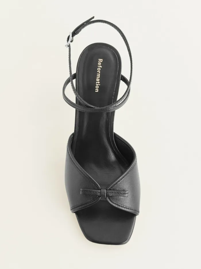 Reformation Sandals Gene Heeled Sandal Black Leather 8211 Women Reformation Sandals Gene Heeled Sandal Black Leather 8211 Women
