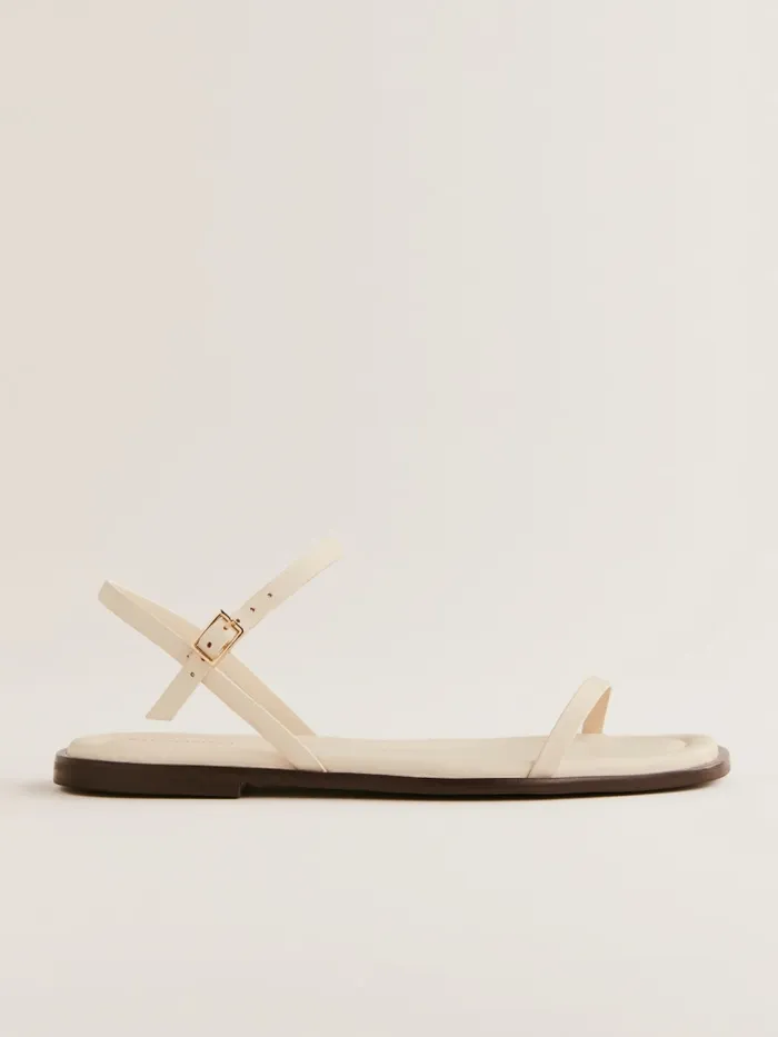 Reformation Sandals Lake Flat Sandal Almond Leather 8211 Women Reformation Sandals Lake Flat Sandal Almond Leather 8211 Women