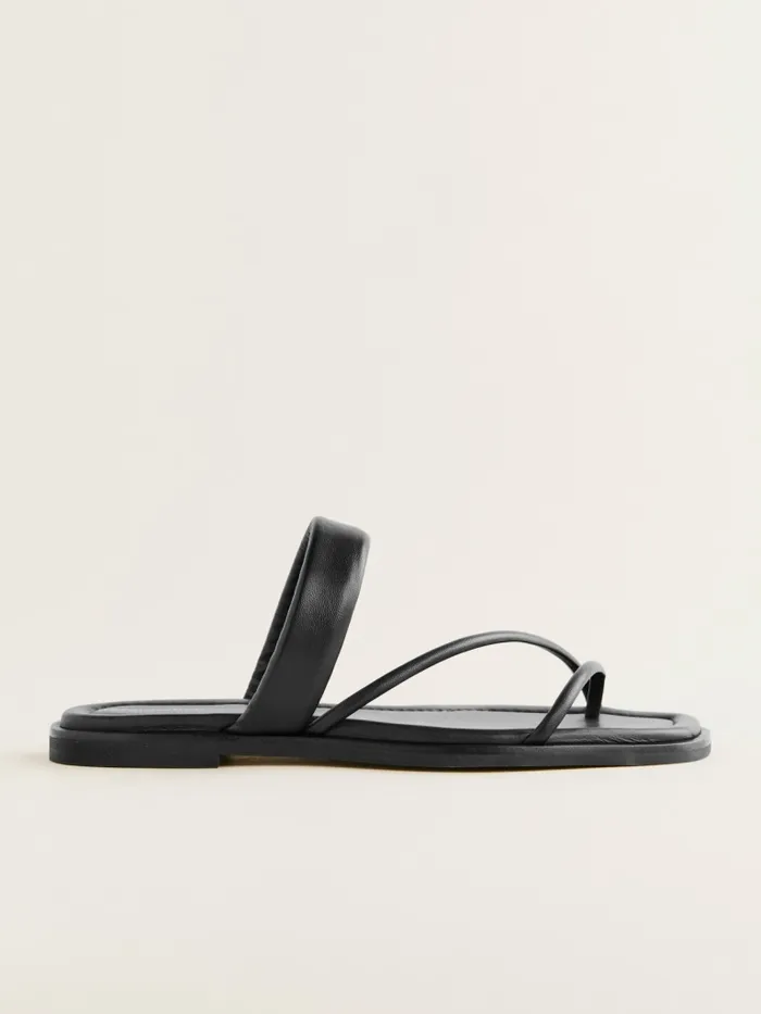 Reformation Sandals Laurel Tubular Sandal Black Leather 8211 Women Reformation Sandals Laurel Tubular Sandal Black Leather 8211 Women