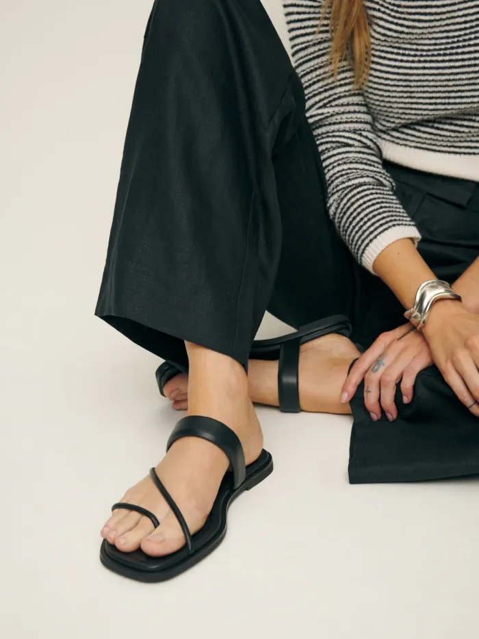 Reformation Sandals Laurel Tubular Sandal Black Leather 8211 Women Reformation Sandals Laurel Tubular Sandal Black Leather 8211 Women