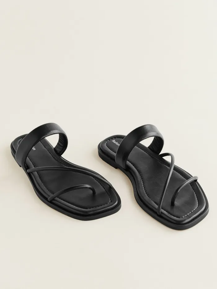 Reformation Sandals Laurel Tubular Sandal Black Leather 8211 Women Reformation Sandals Laurel Tubular Sandal Black Leather 8211 Women