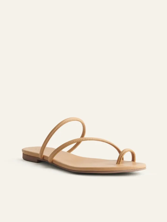 Reformation Sandals Ludo Toe Ring Strappy Flat Sandal Buff 8211 Women Reformation Sandals Ludo Toe Ring Strappy Flat Sandal Buff 8211 Women