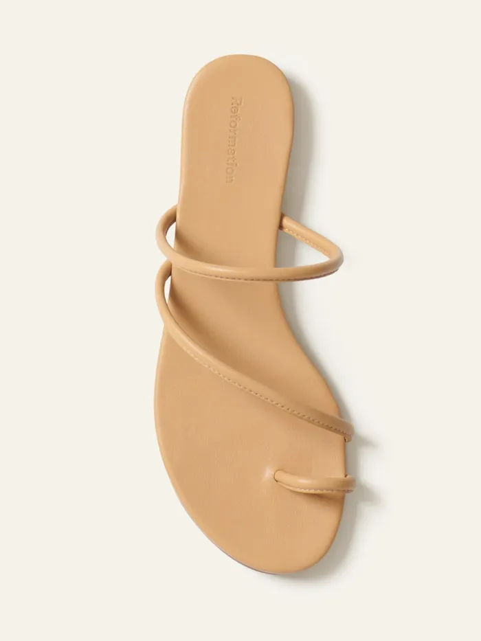 Reformation Sandals Ludo Toe Ring Strappy Flat Sandal Buff 8211 Women Reformation Sandals Ludo Toe Ring Strappy Flat Sandal Buff 8211 Women