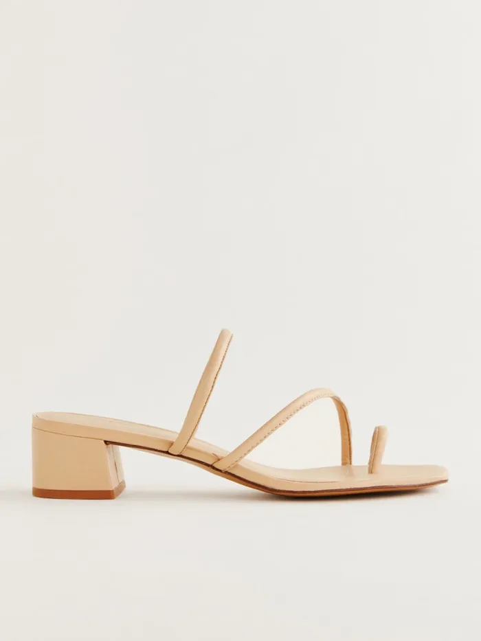 Reformation Sandals Meena Toe Ring Block Heel Sandal Porcini Leather 8211 Women Reformation Sandals Meena Toe Ring Block Heel Sandal Porcini Leather 8211 Women